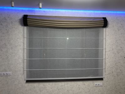 Римские шторы день-ночь с кантом по бокам